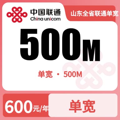 山东全省联通单宽500M600/年（91）套餐原图