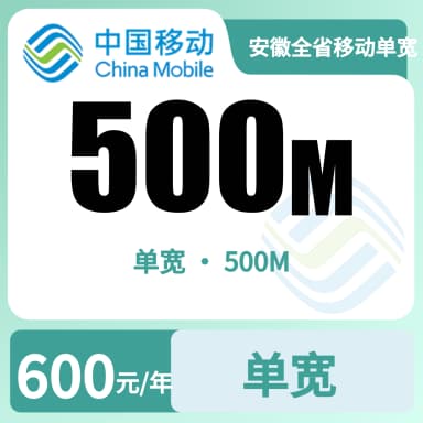 安徽全省移动单宽500m600/年-7.28套餐原图